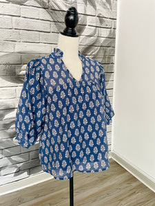 Erica Blouse in Blue