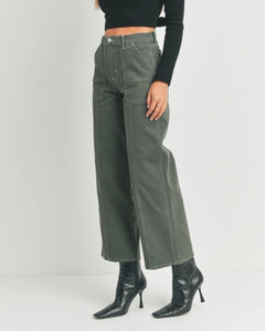 Seamed Utility Straight in Artichoke