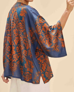 Denim Tapestry Kimono Jacket