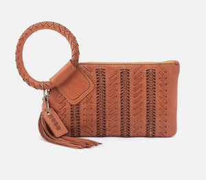 Sable Hobo Wristlet in Harvest Wheat Washed Leather