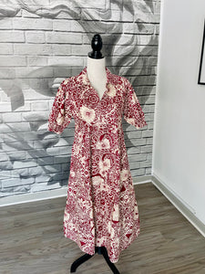 Debbie Midi Dress in Wine
