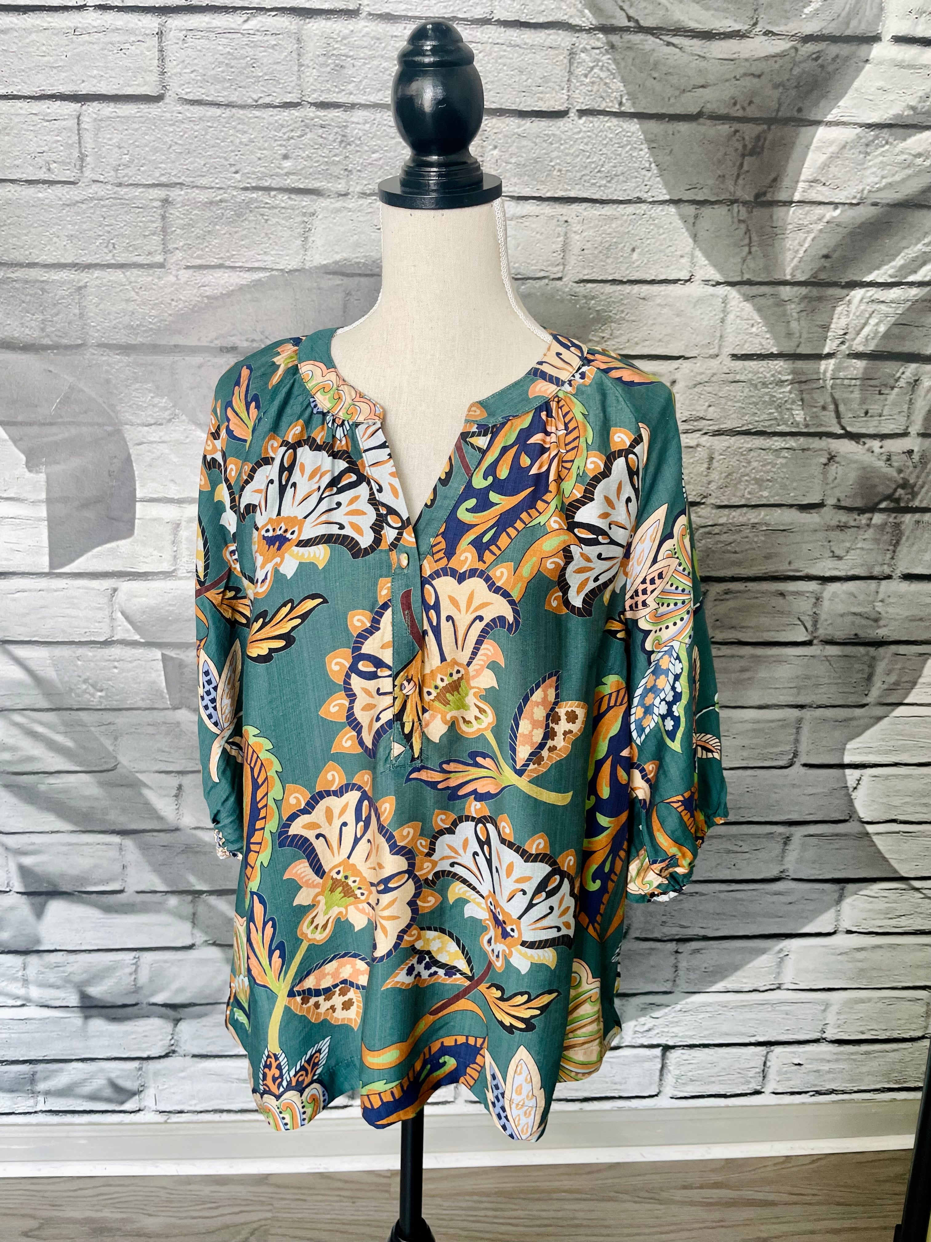 Leighton Blouse in Teal