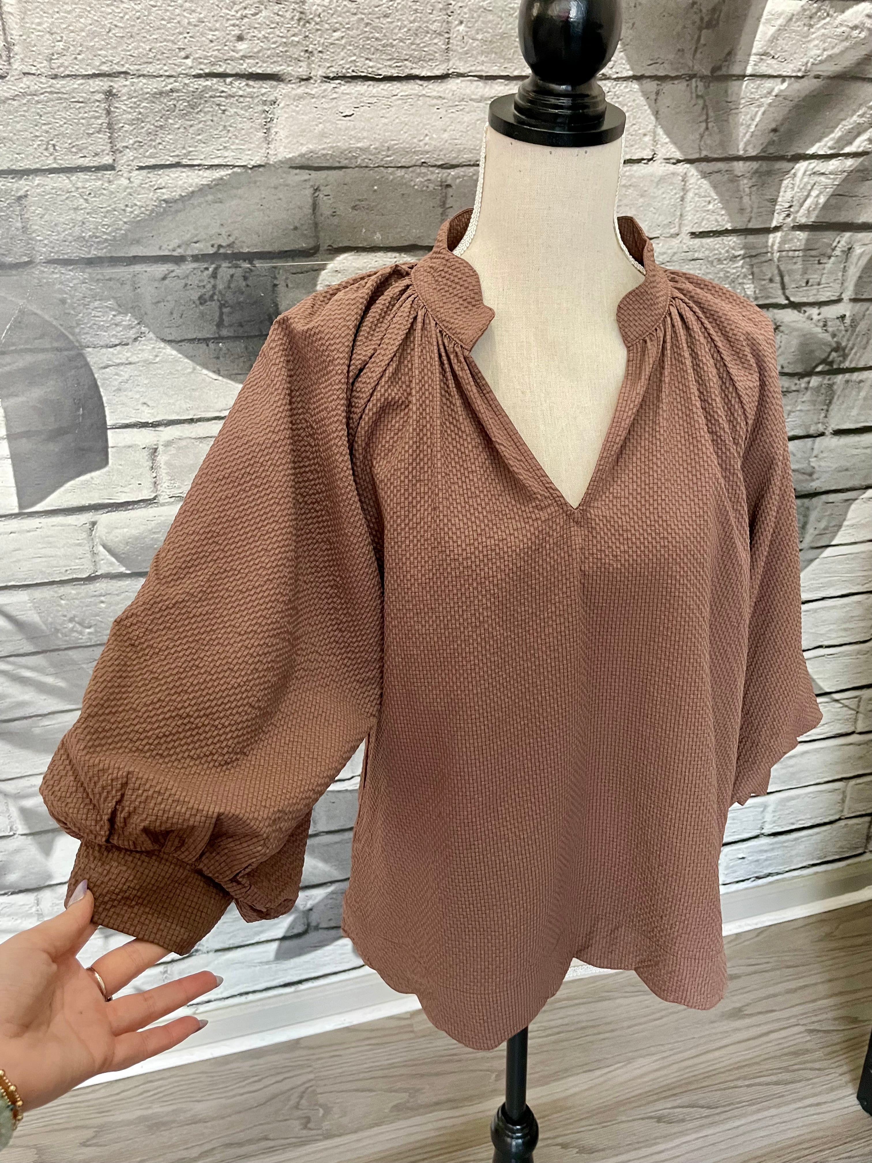 Hadley Blouse in Nutmeg