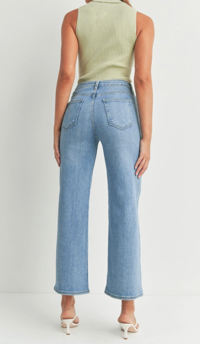 The Classic Wide Leg in Medium Denim