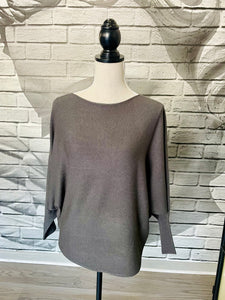 Essential Sweater Thin in Granite