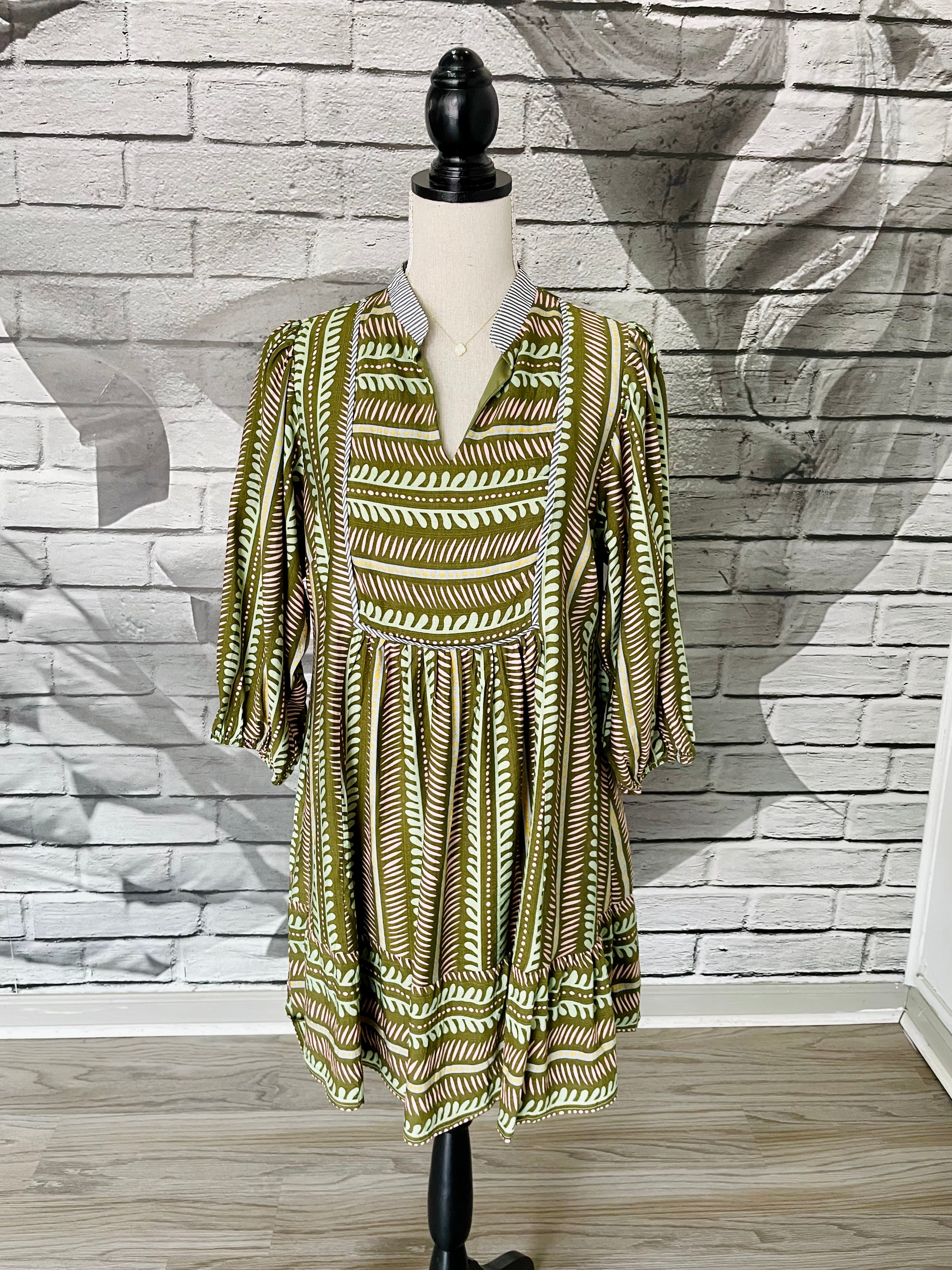 Loren Dress in Forest
