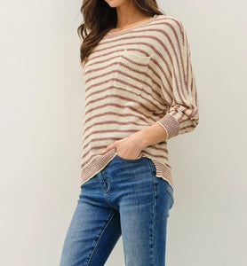 Darren Knit Blouse in Clay