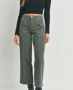 Seamed Utility Straight in Artichoke