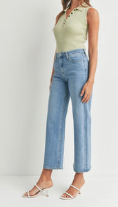 The Classic Wide Leg in Medium Denim