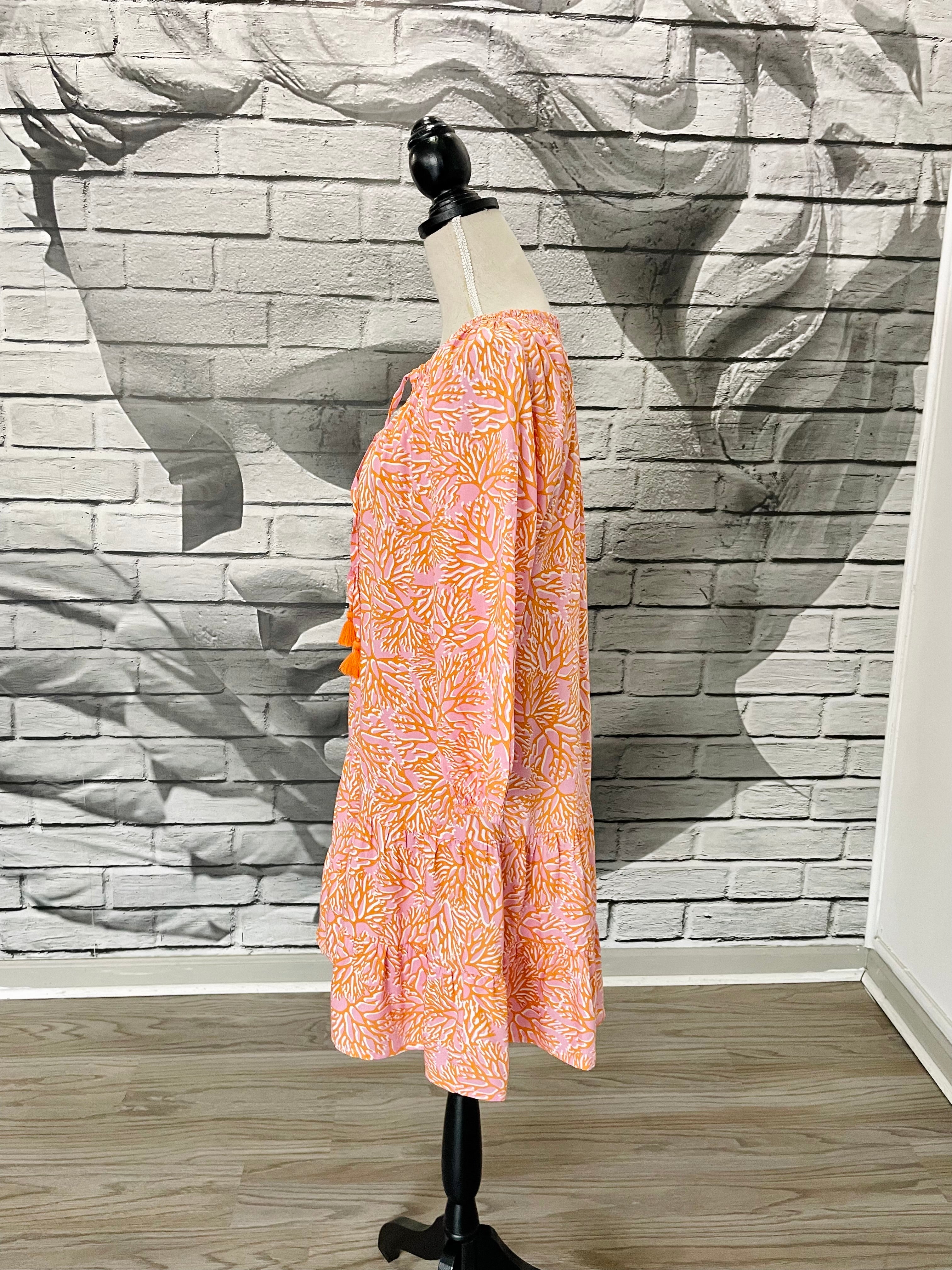 Emily Dress in Bubble Gum Bermuda