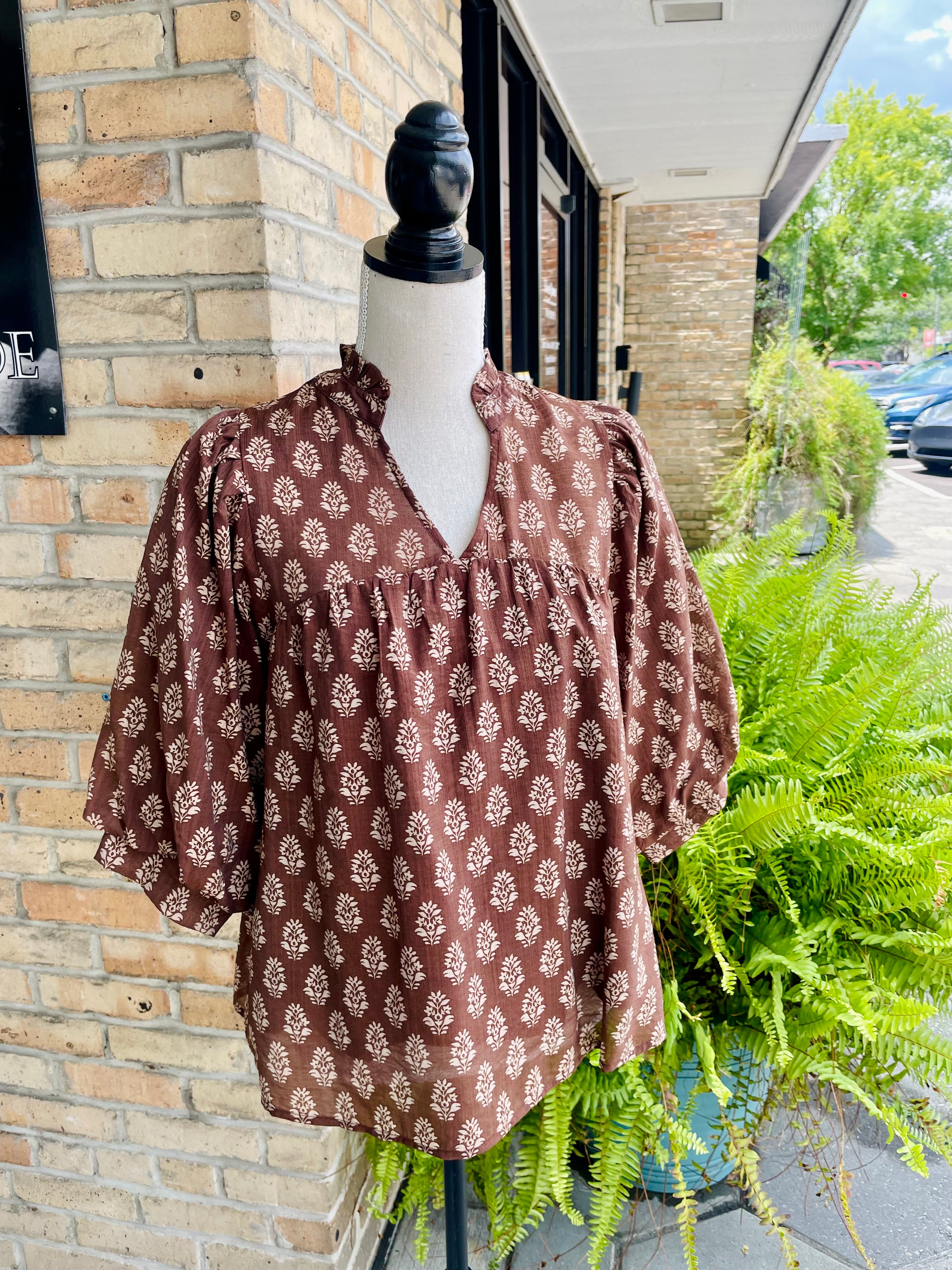 Erica Blouse in Acorn
