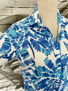 Hailey Midi in Periwinkle Jungle