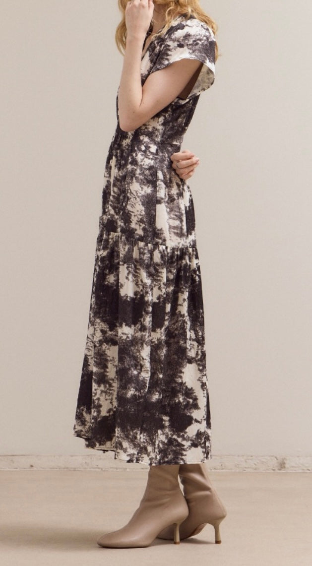 Samantha Dress in Dark Marble