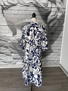 Demi Midi Dress in Navy
