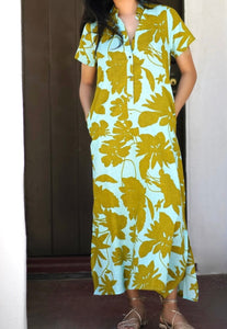 Delilah Maxi Dress in Turquiose