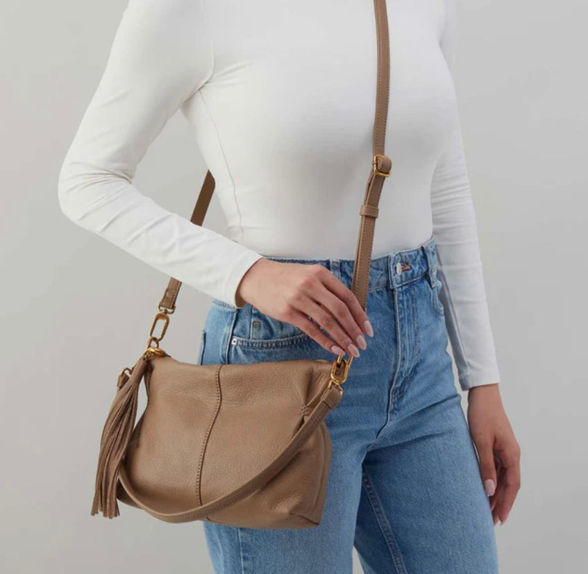 Kori Hobo Crossbody in Cedar Sage Brush Pebbled Leather