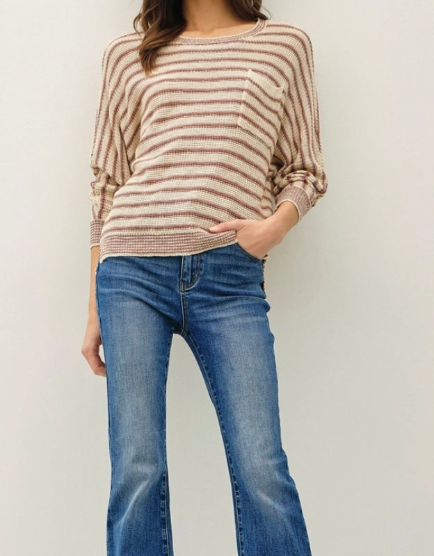 Darren Knit Blouse in Clay