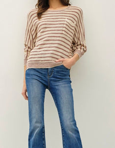 Darren Knit Blouse in Clay