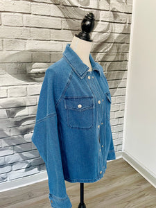Quinn Denim Bomber Style Jacket