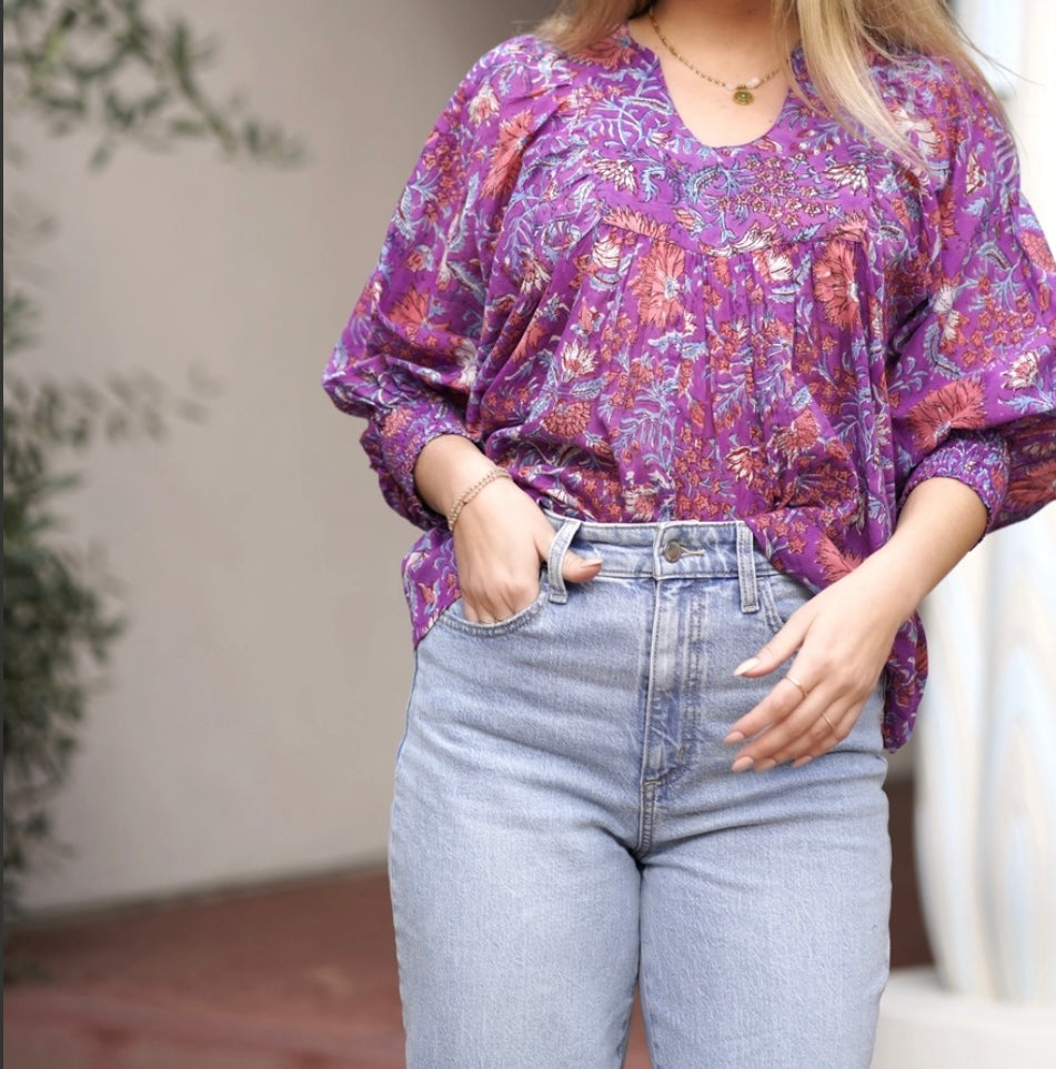 Rosemary Blouse in Purple