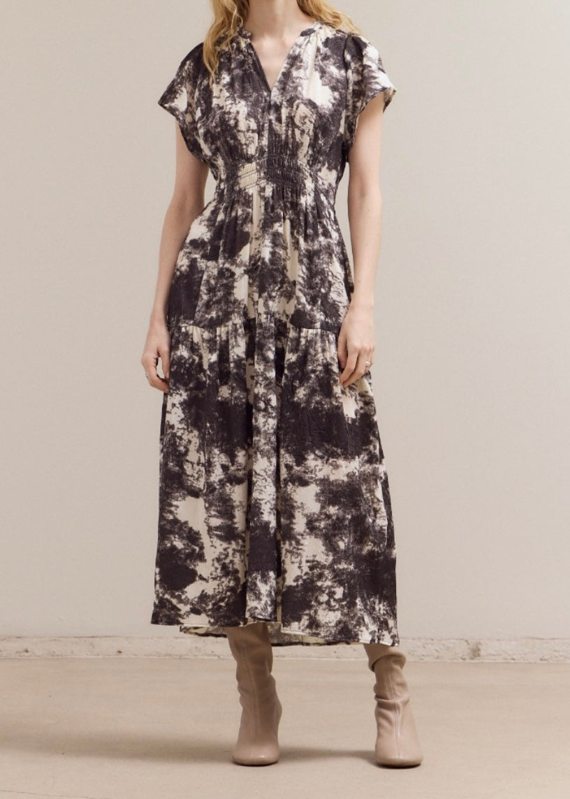 Samantha Dress in Dark Marble