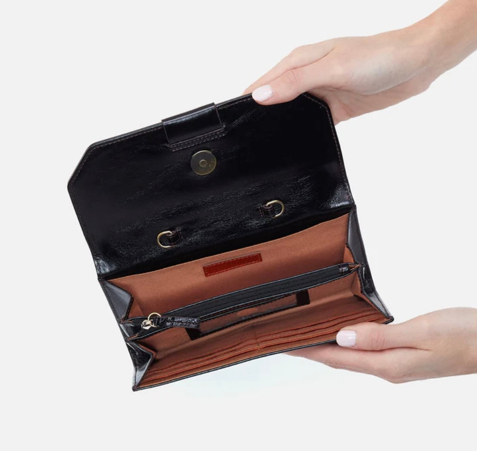 Remy Hobo Wallet Crossbody in Black