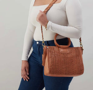 Sheila Hobo Medium Satchel in Harvest Wheat Washed Leather