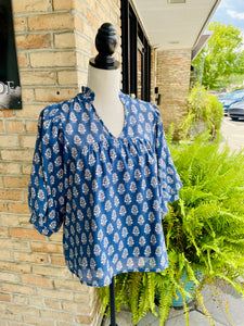 Erica Blouse in Blue