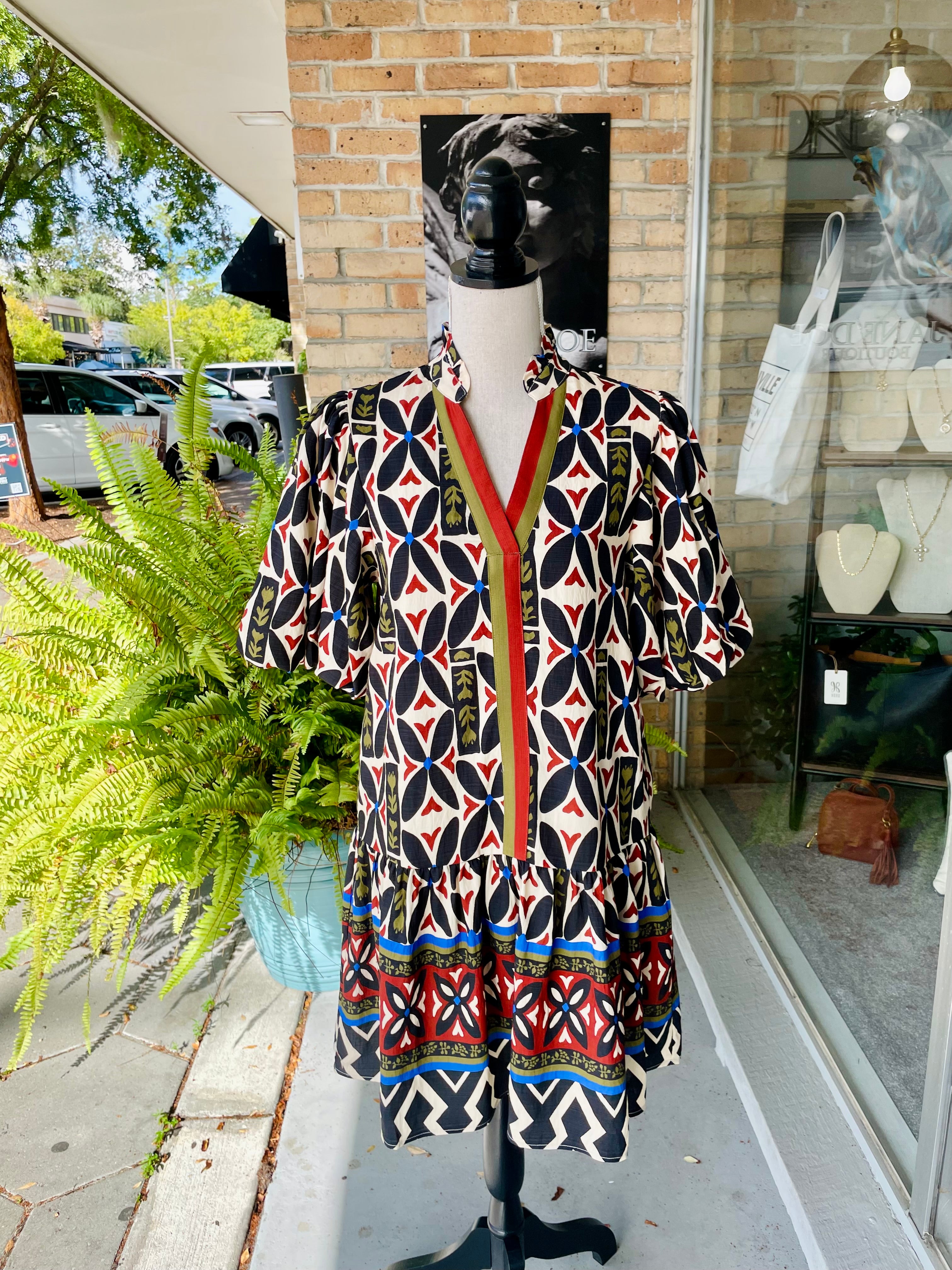 Julie Dress in Geometric