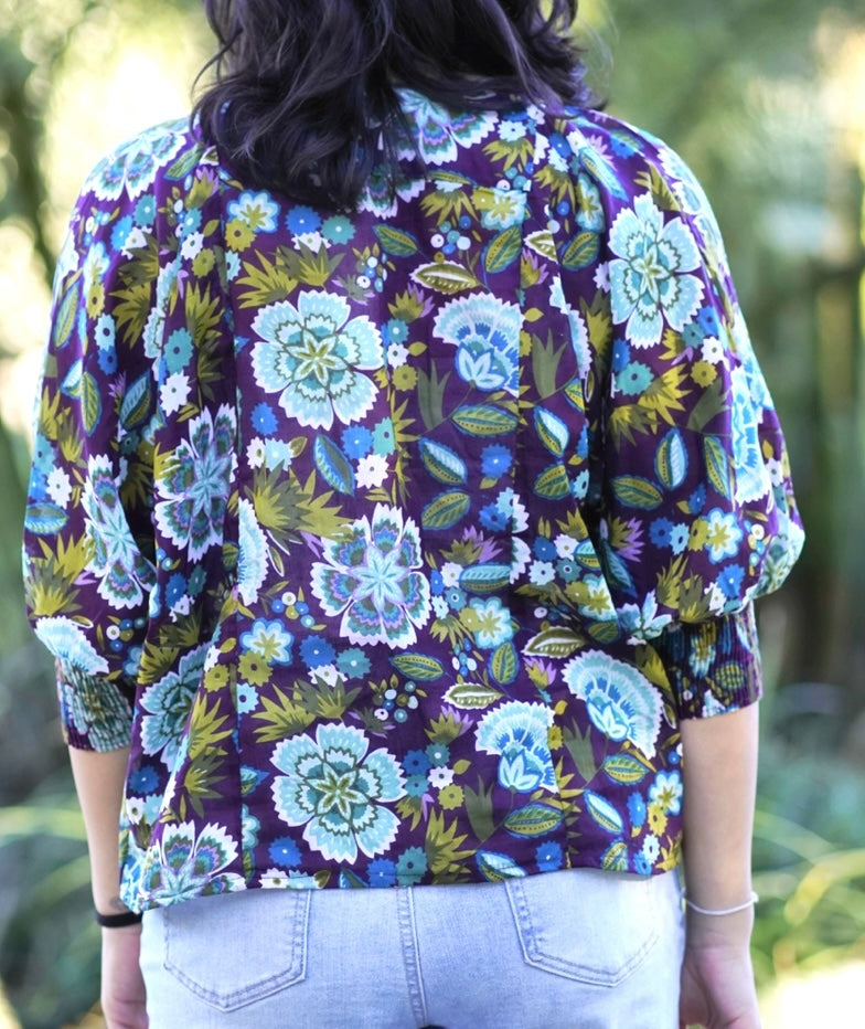 Rosemary Blouse in Eggplant