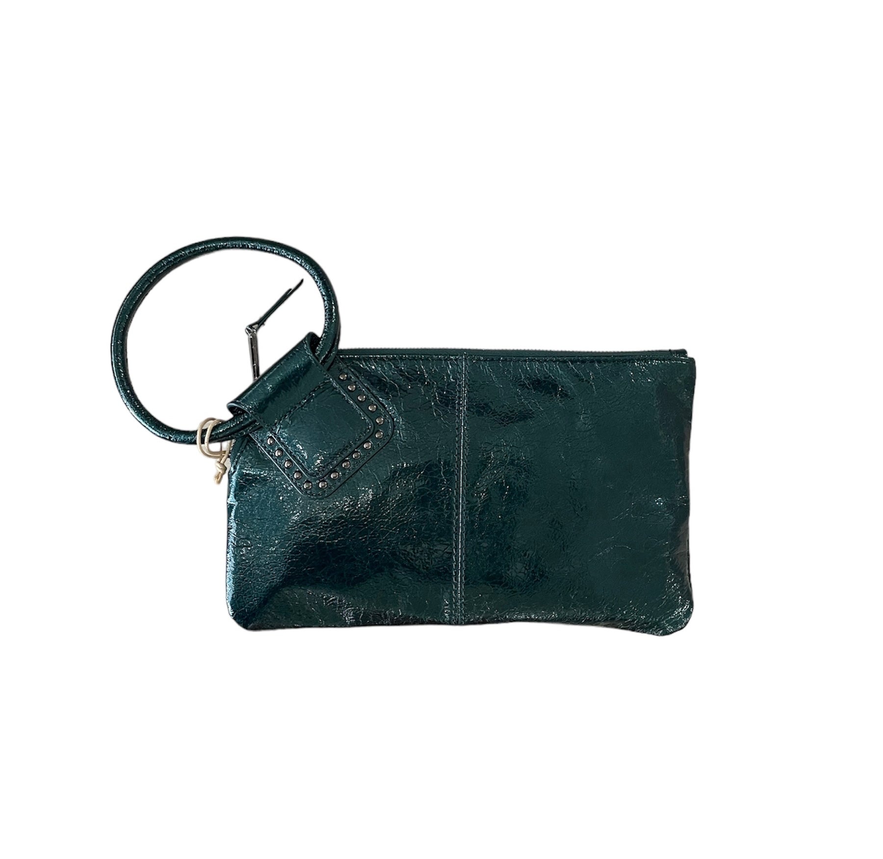 Sable Hobo Wristlet in Spruce Patent Leather