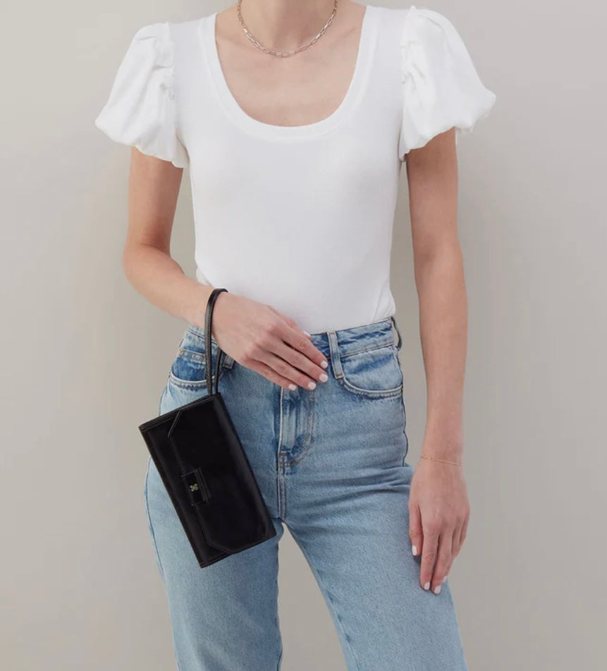 Remy Hobo Wallet Crossbody in Black