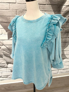 Riley Blouse in Azure