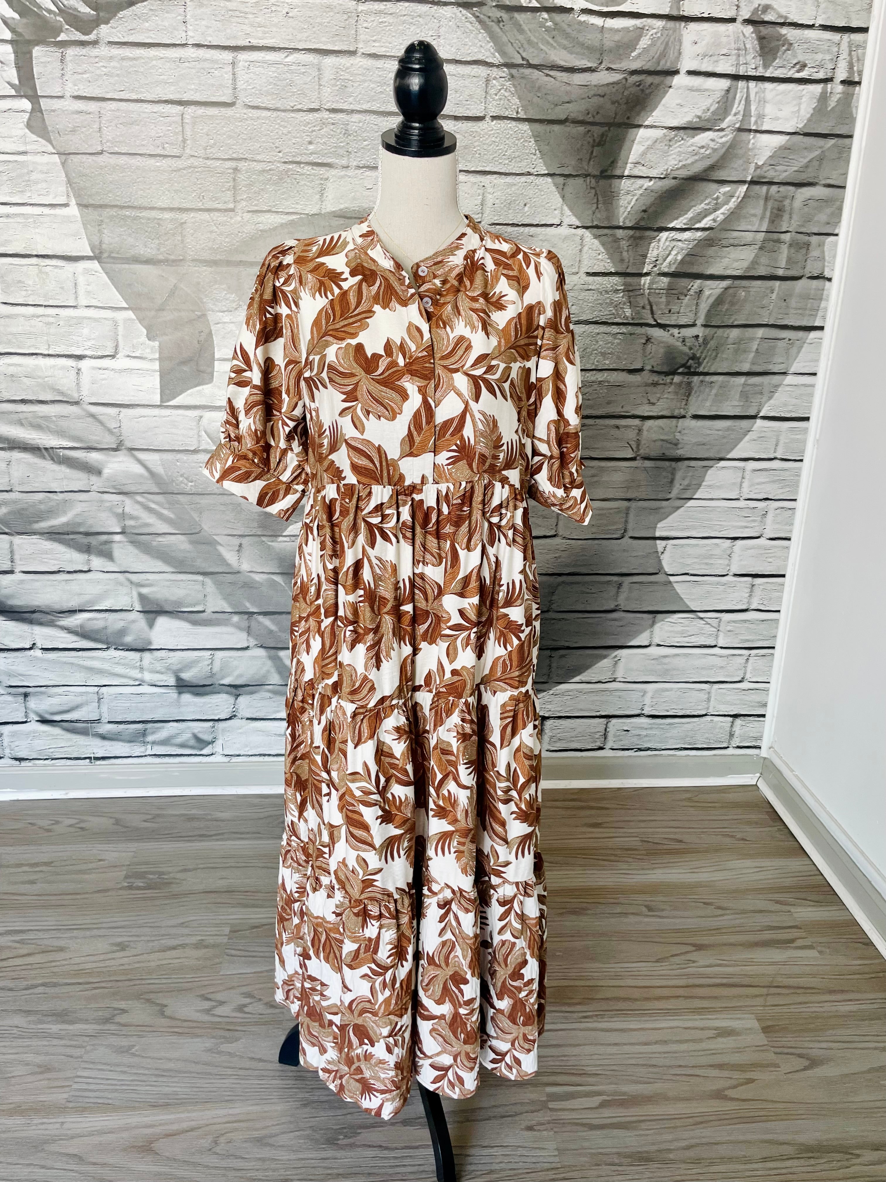 Kaden Dress in Brown