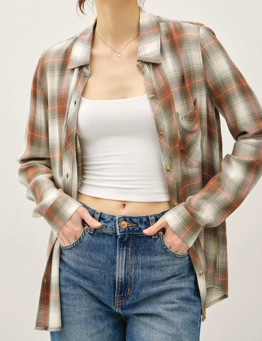 Taylor Plaid Blouse