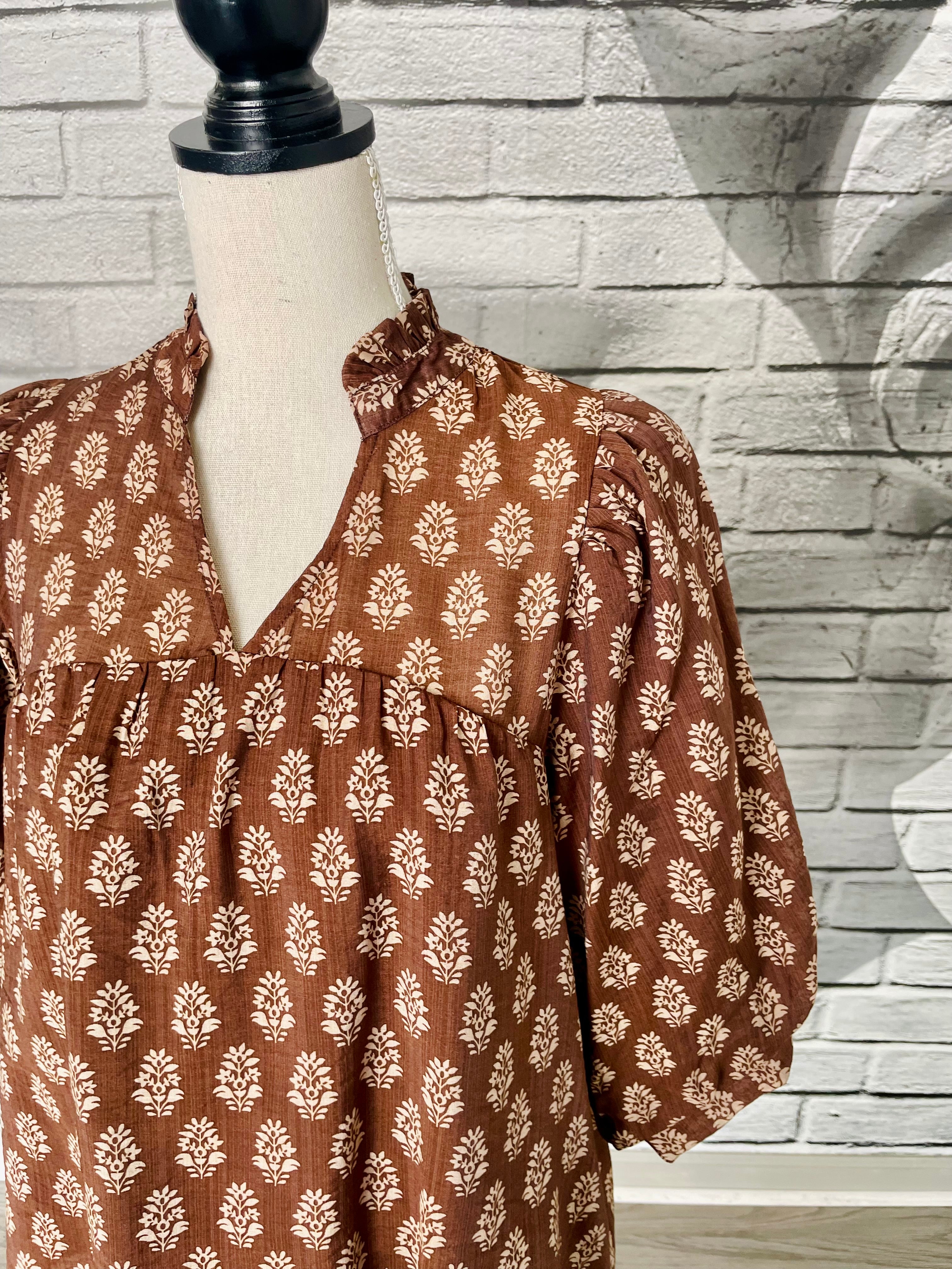 Erica Blouse in Acorn