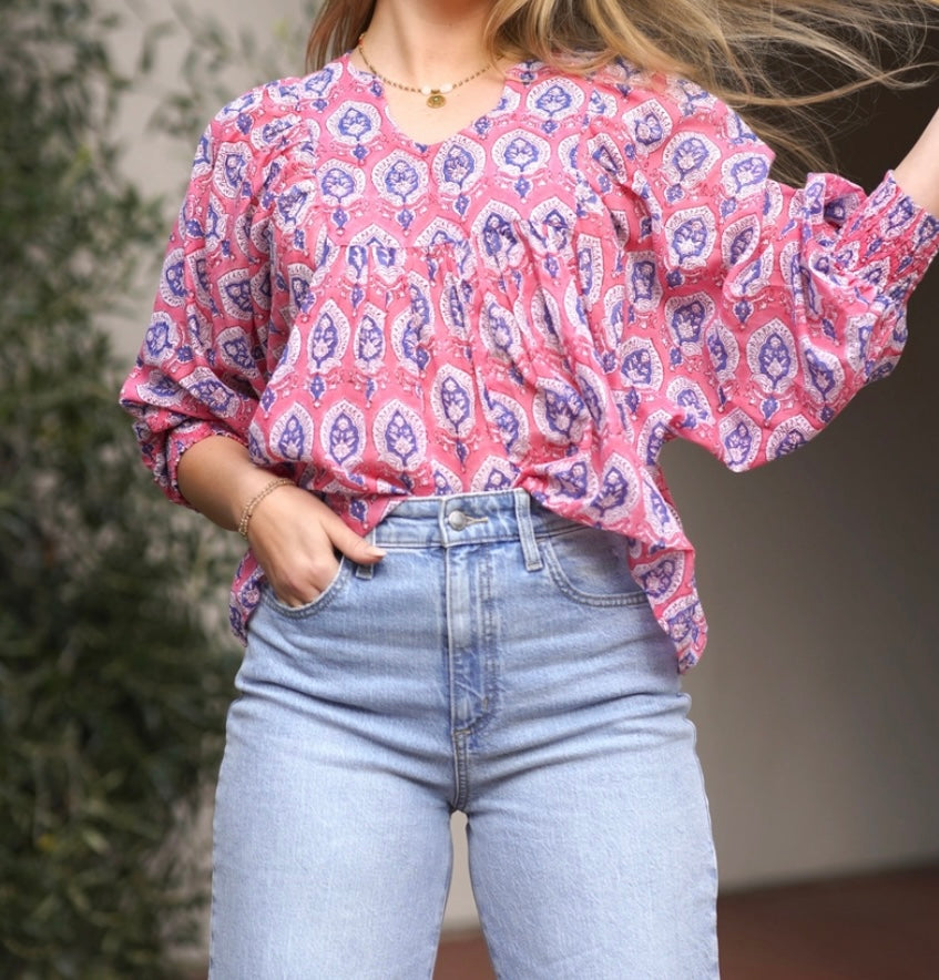 Rosemary Blouse in Pink