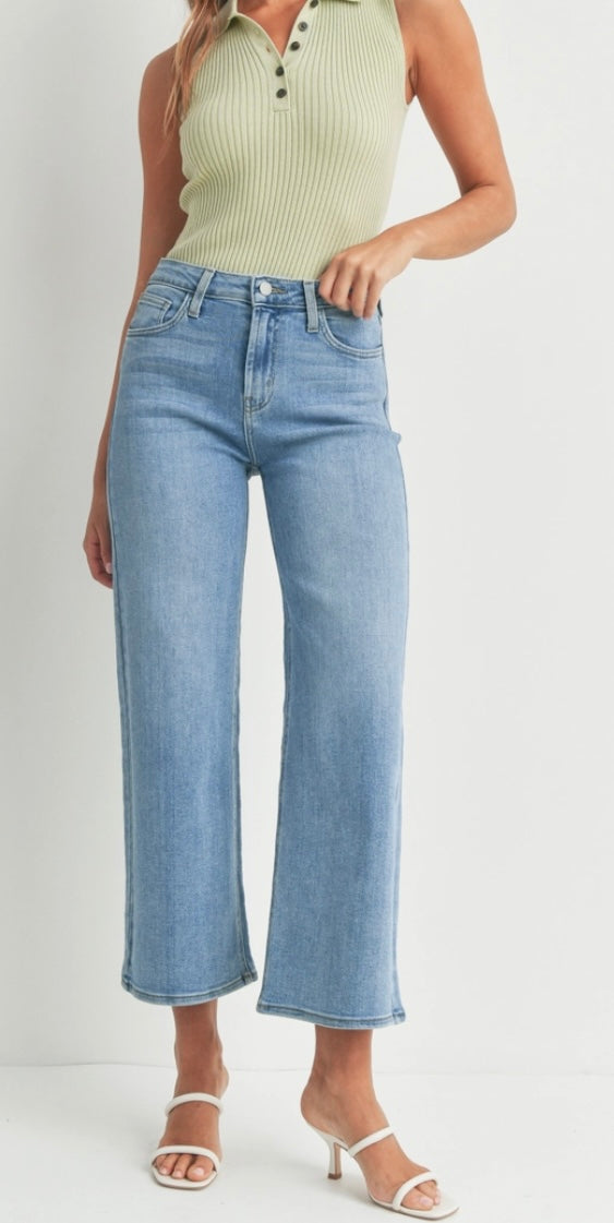The Classic Wide Leg in Medium Denim