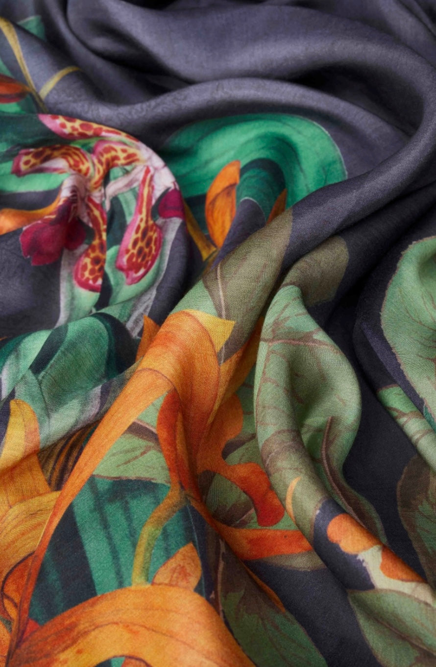 Botany Bliss in Charcoal Kimono Jacket
