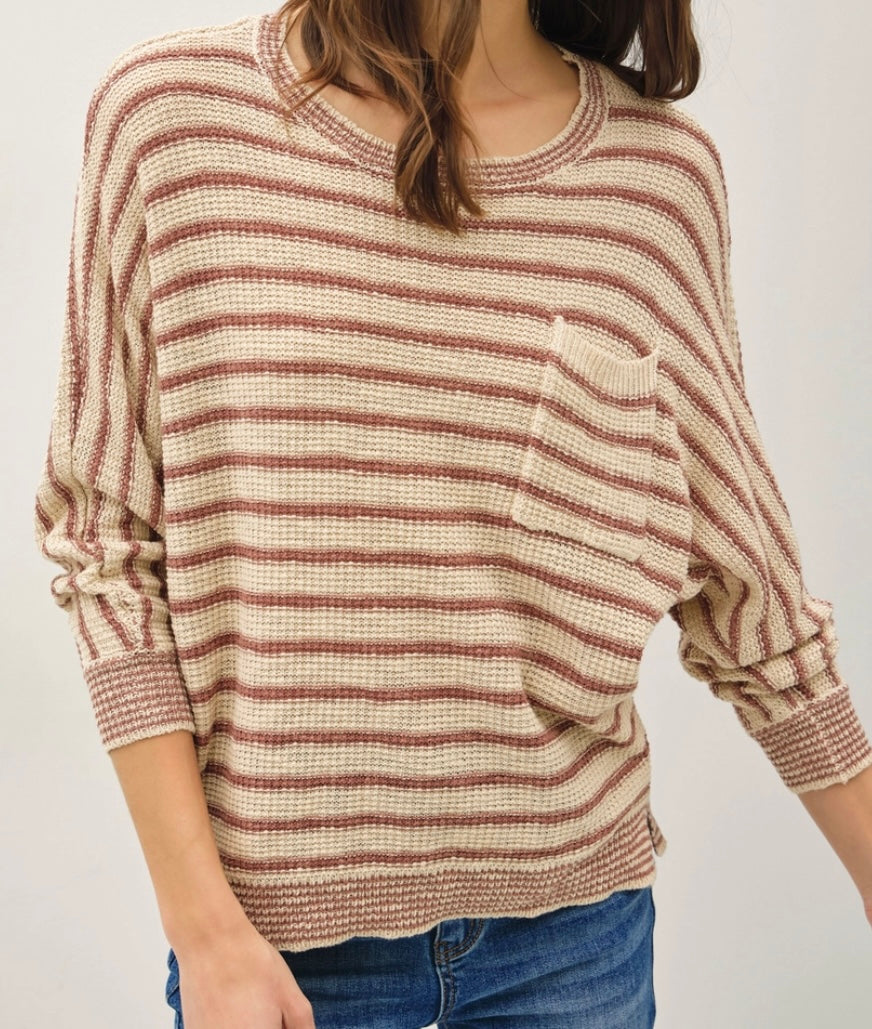 Darren Knit Blouse in Clay