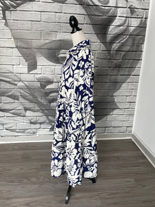 Demi Midi Dress in Navy