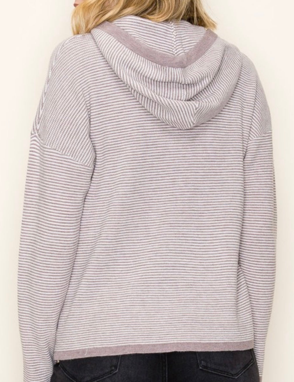 Mable Pinstripe Hoodie in Mocha