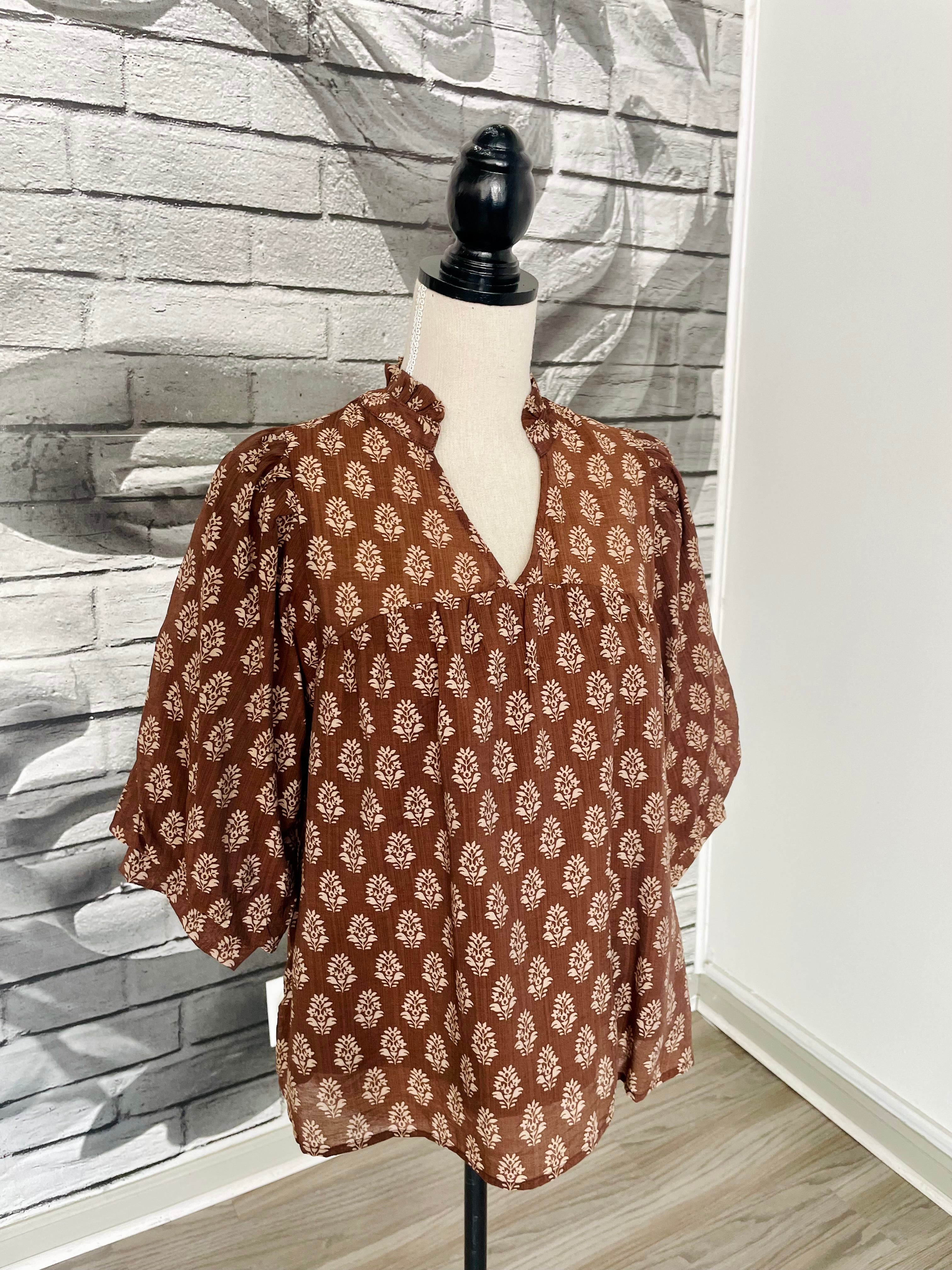 Erica Blouse in Acorn