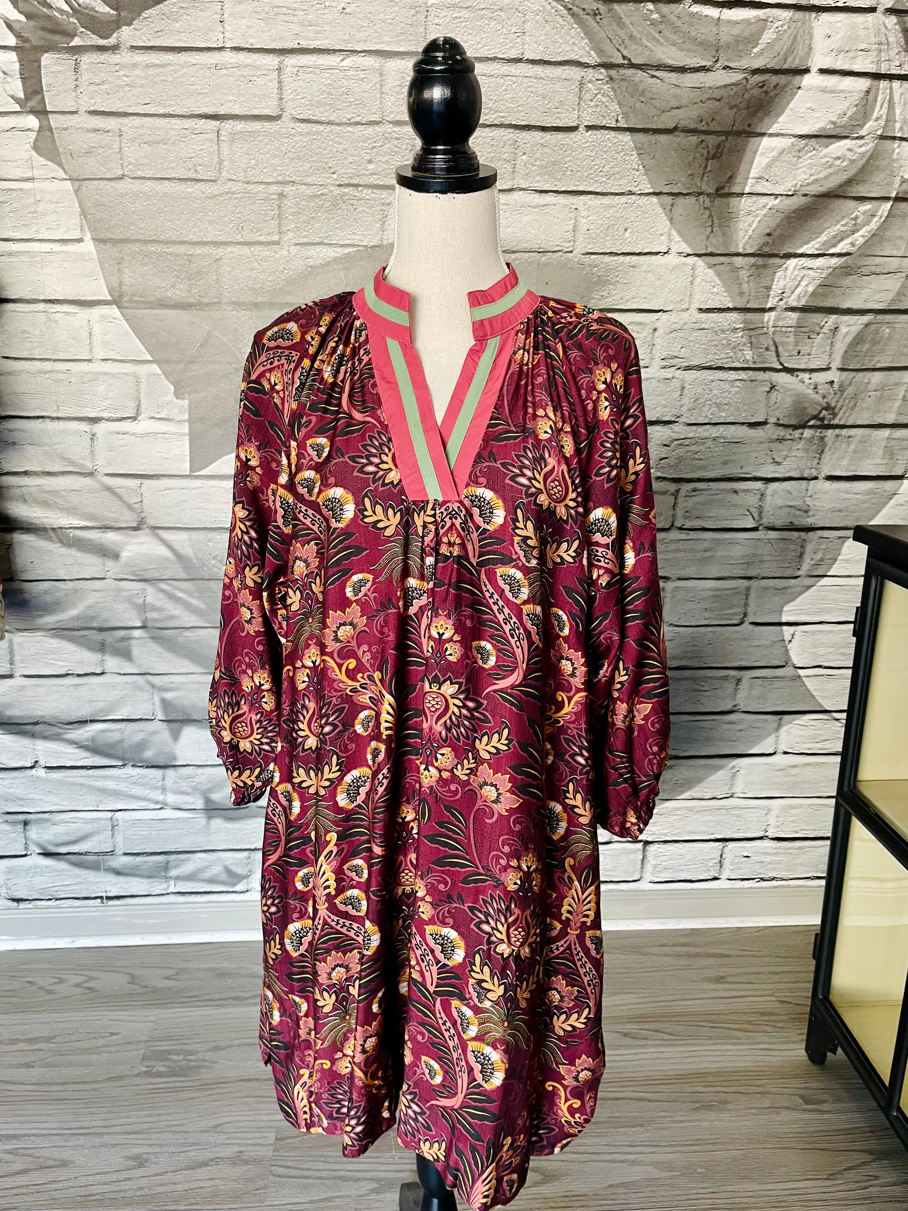 Jenny Dress in Merlot