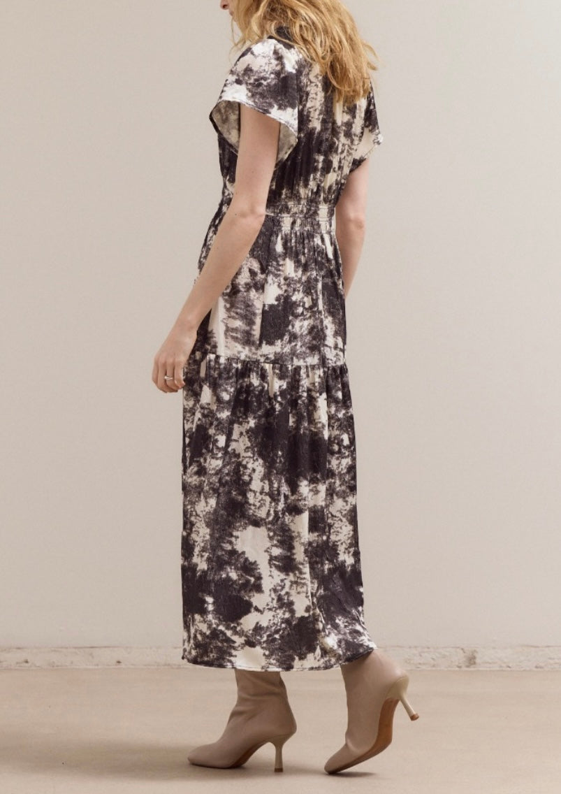 Samantha Dress in Dark Marble