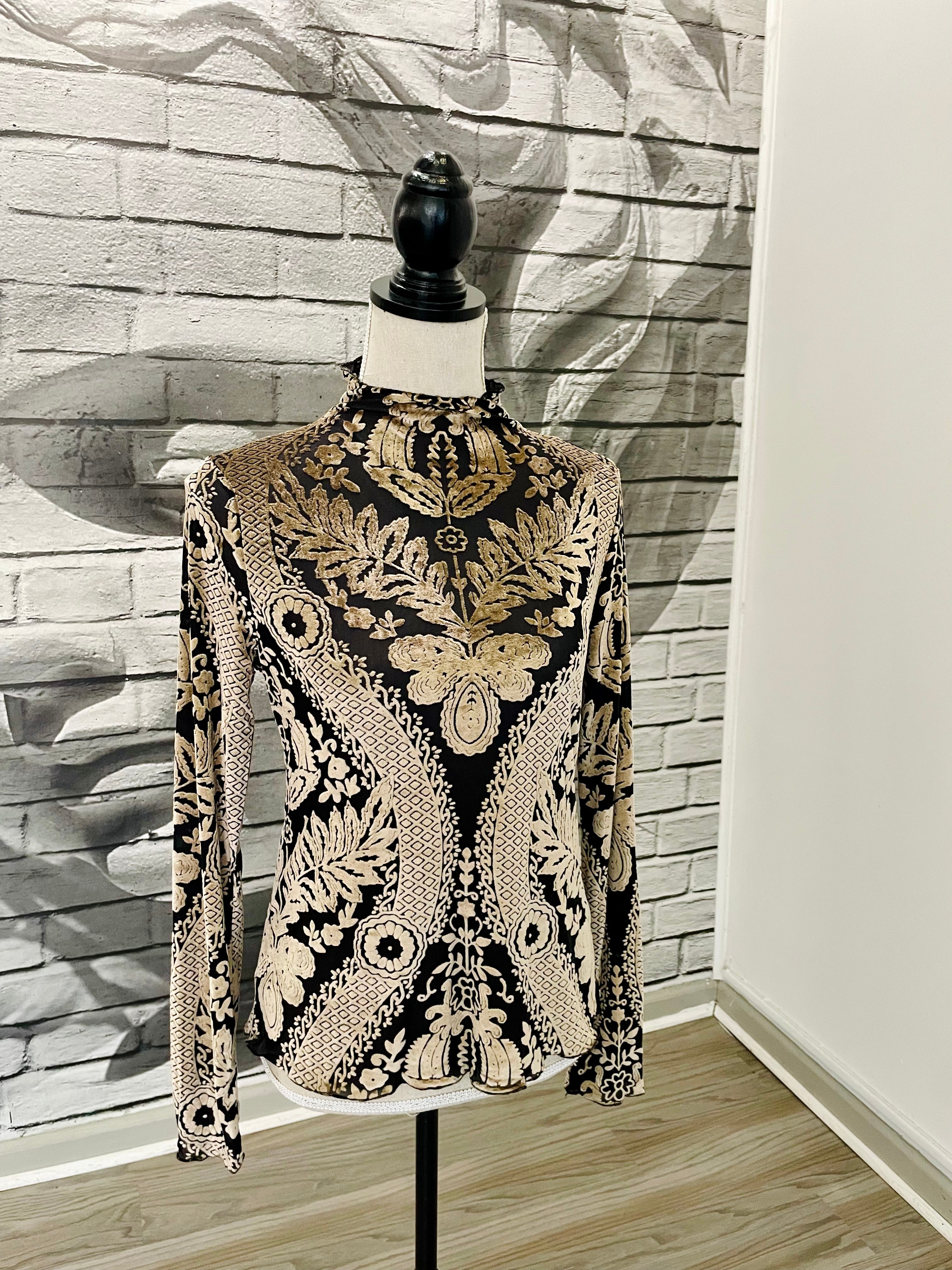 Clarke Velvet Blouse in Smoke