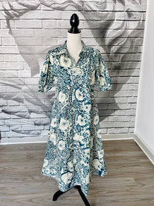Debbie Midi Dress in Jade