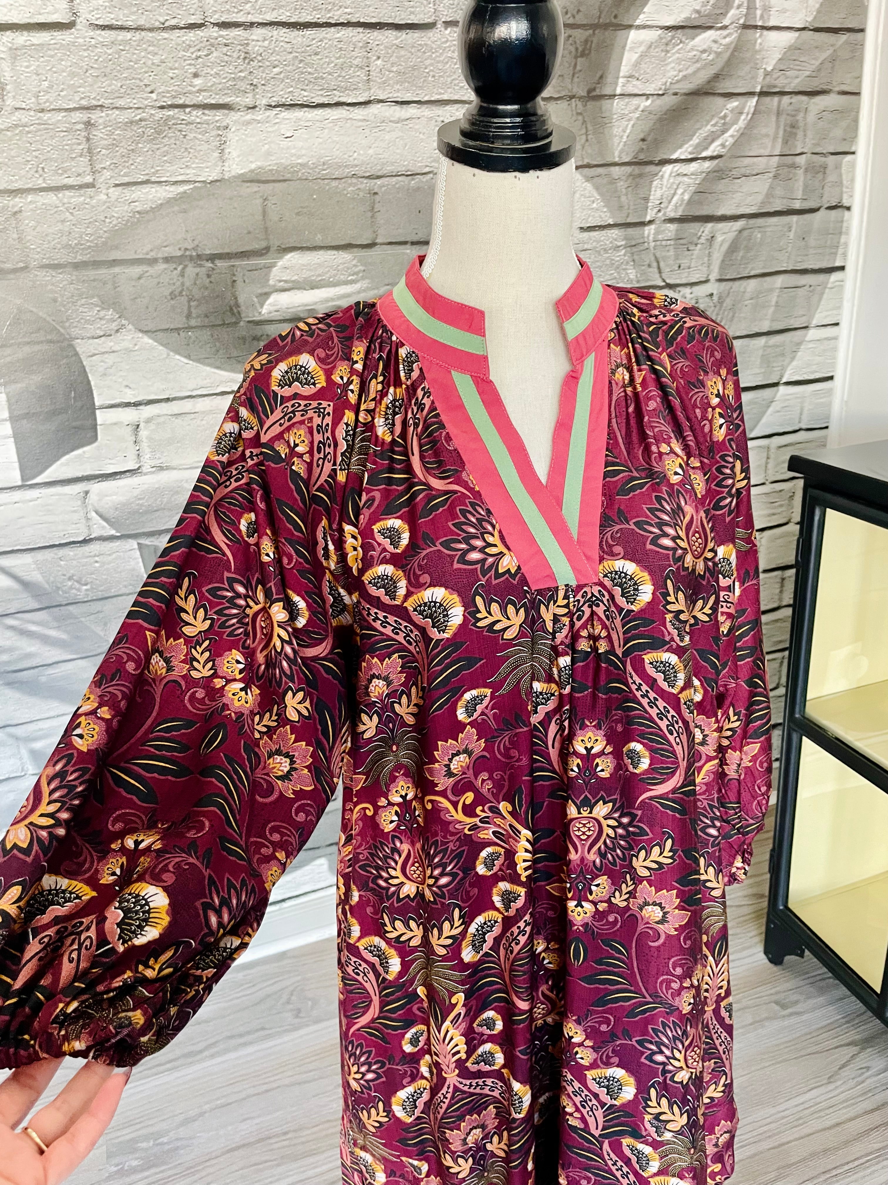 Jenny Dress in Merlot