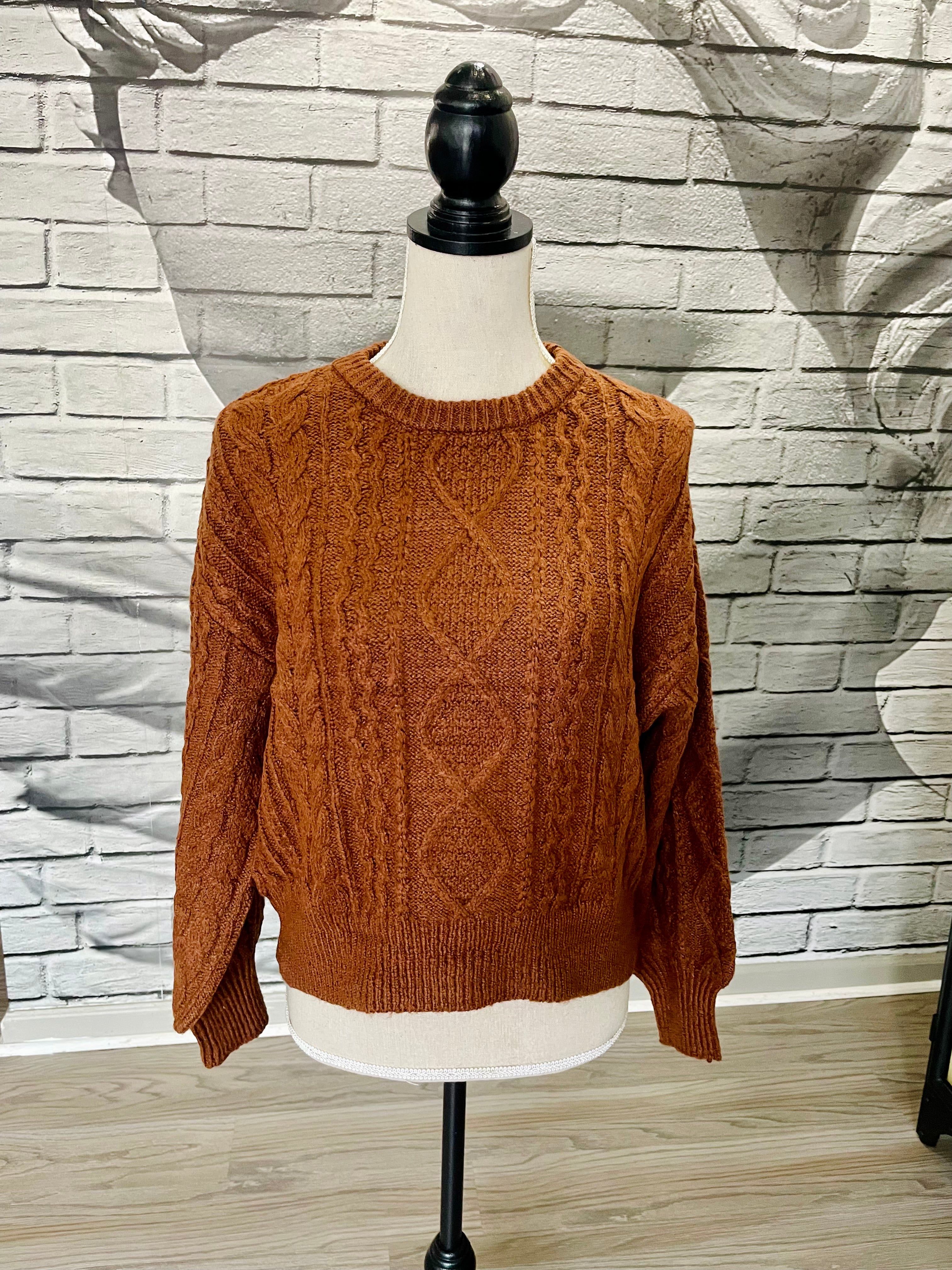 Felicity Knit Sweater in Chestnut