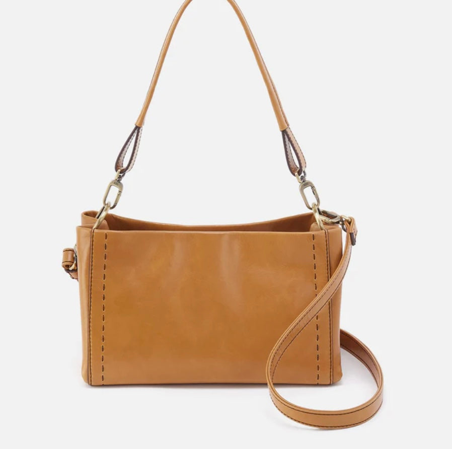 Seneca Hobo Shoulder Crossbody in Natural Polished Leather